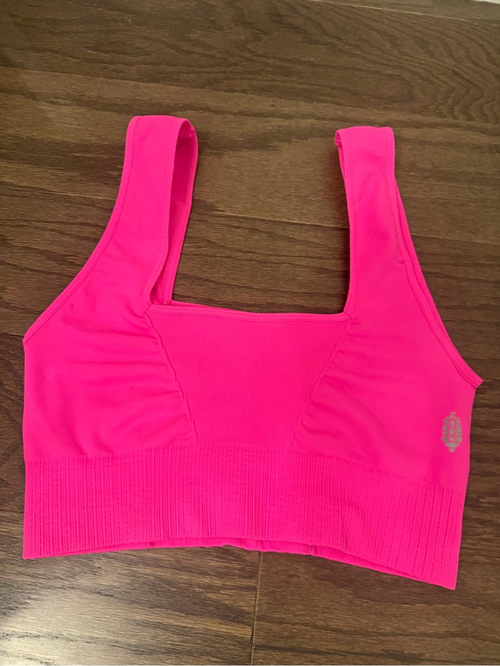 Free People Neon Pink Seamless Sports Bralette